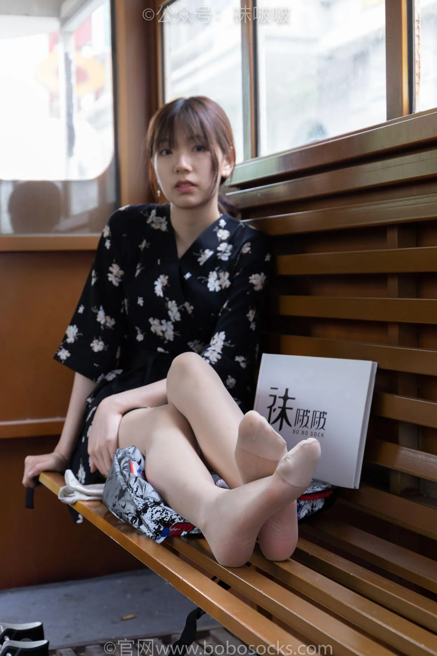 [BoBoSocks袜啵啵]NO.013 小甜豆-匡威帆布鞋、浅灰色短棉袜、肉丝 [132P]插图9